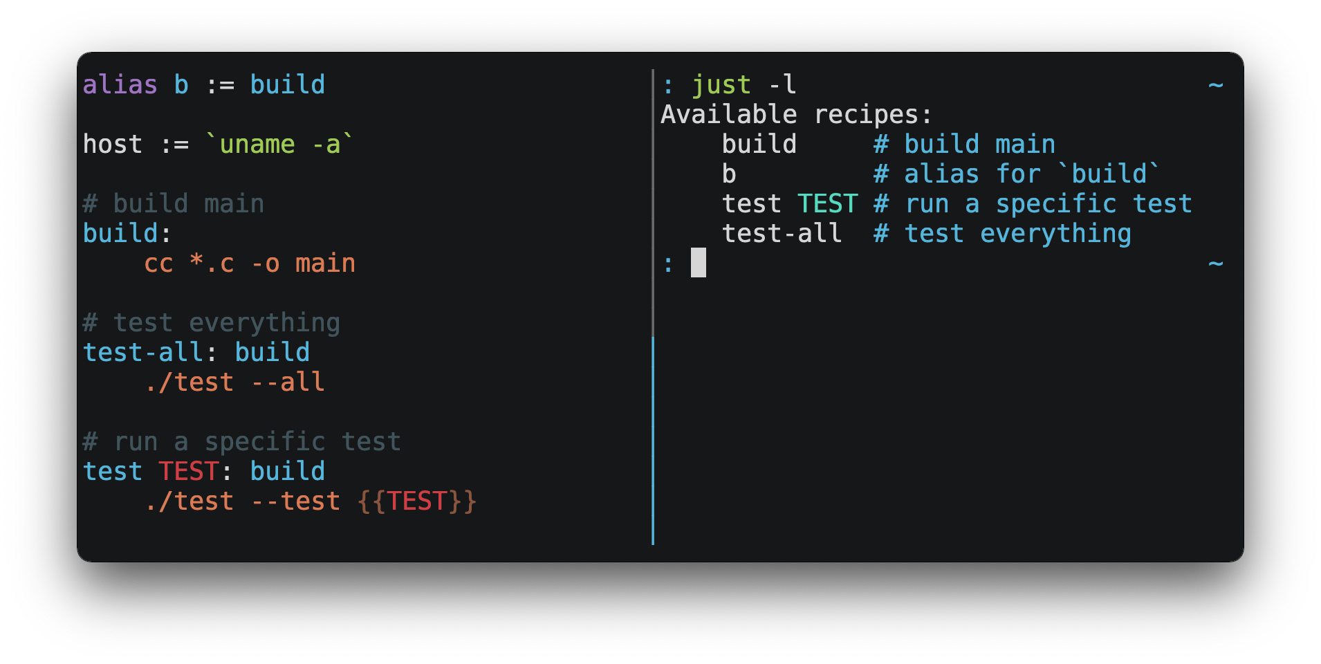 Justfile became my favorite task runner