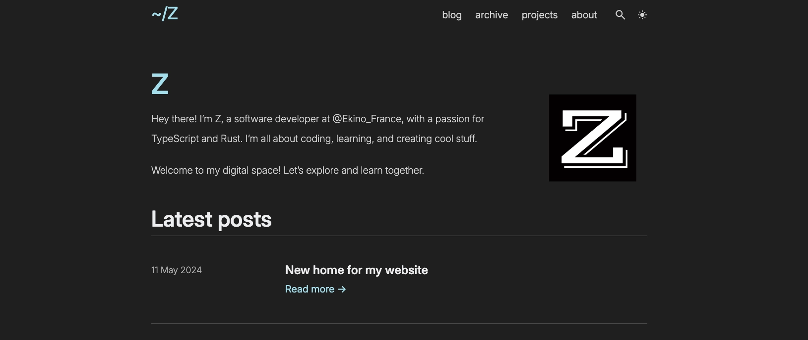 New home for my website